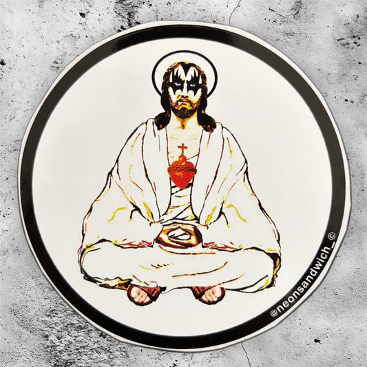 Kiss Jesus Sticker 12cm