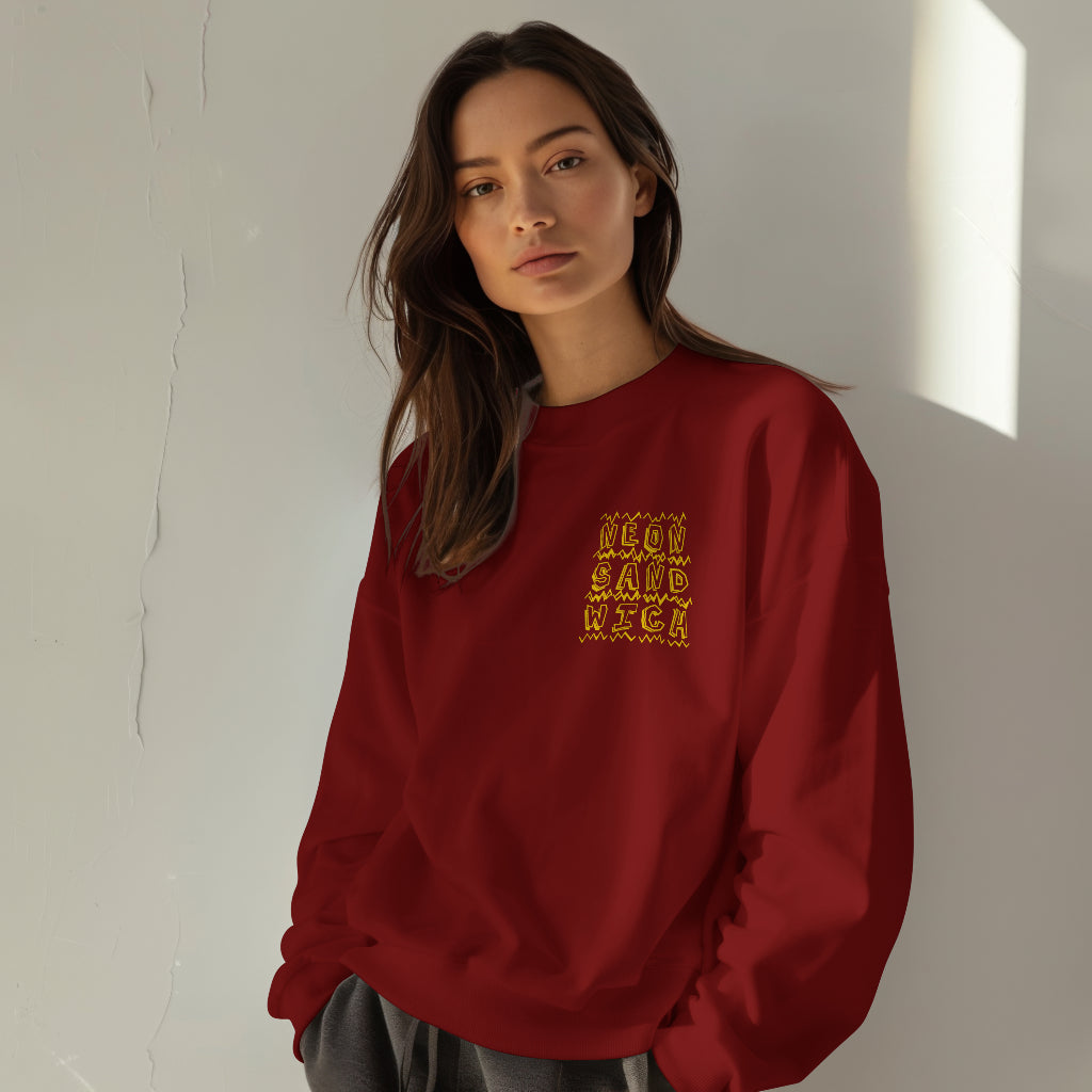 Burgunderrotes NS-Sweatshirt für Unisex